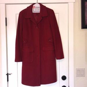 MODA INTERNATIONAL Red Wool Coat